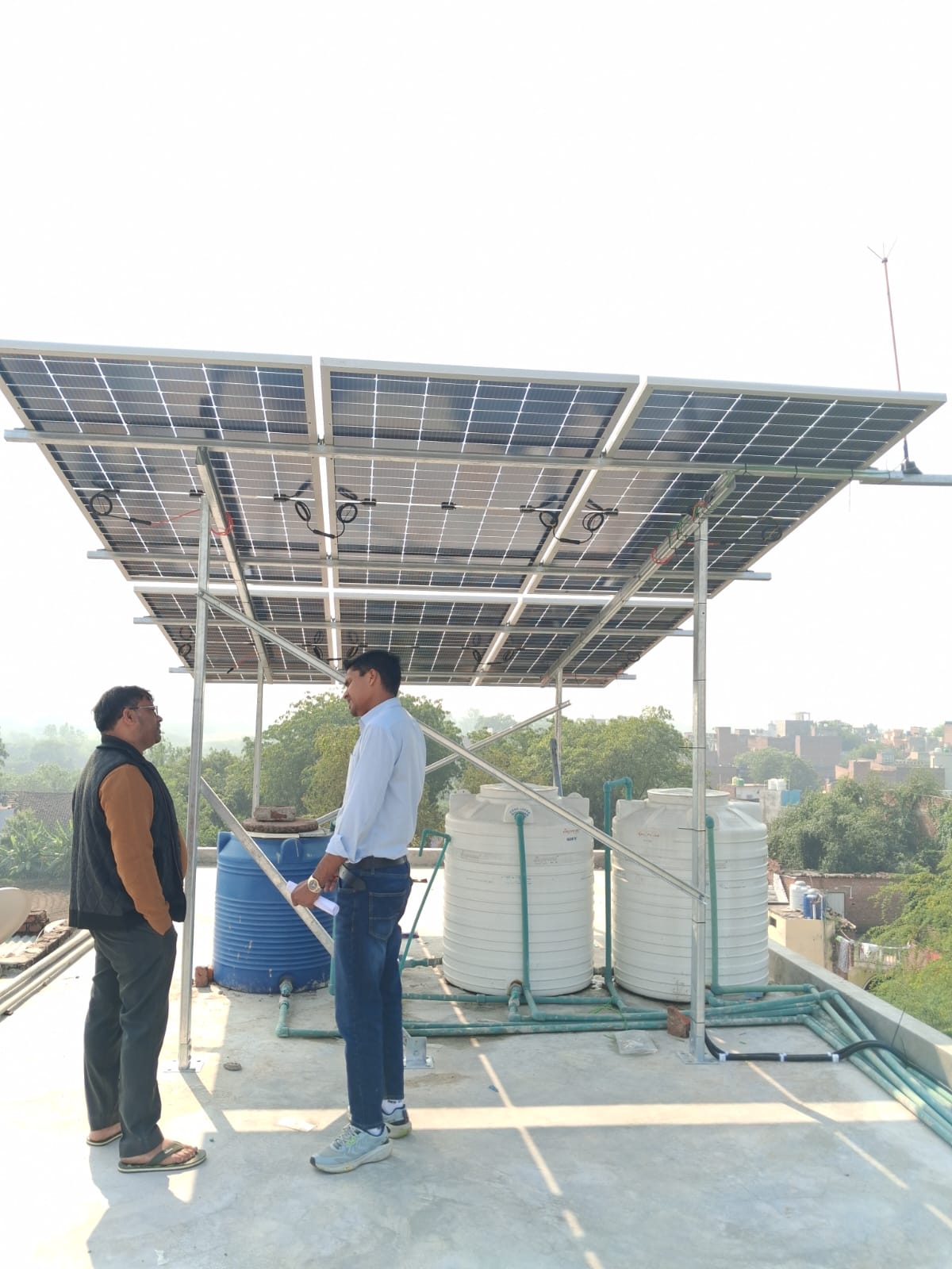 Warehouse Flat Roof Solar Array